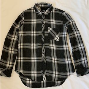 Plaid shirt...2” longer in back